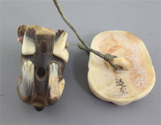 Two Japanese netsuke,